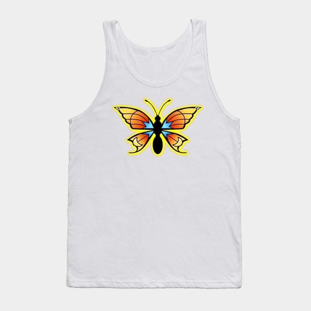 Sun and Moon Butterfly Tank Top by CoreyUnlimited